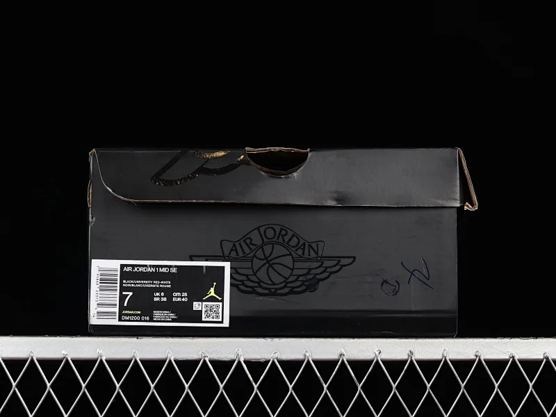 All categories Air Jordan Jordan series basketball shoes Air Jordan 1 Mid Air Jordan 1 Mid "Elephant Toe" AJ1 Joe 1 black and gray crackle pattern DM1200-016
